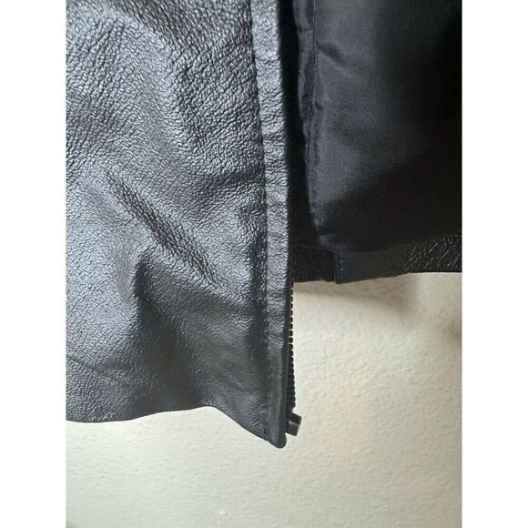 TRUMP GEAR!! Vintage Sold Only At TRUMP Marina! Black Leather Jacket Coat Sz XXL - Picture 4 of 6